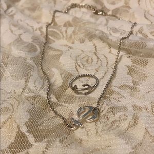 🎈Anchor Necklace and Ring Set